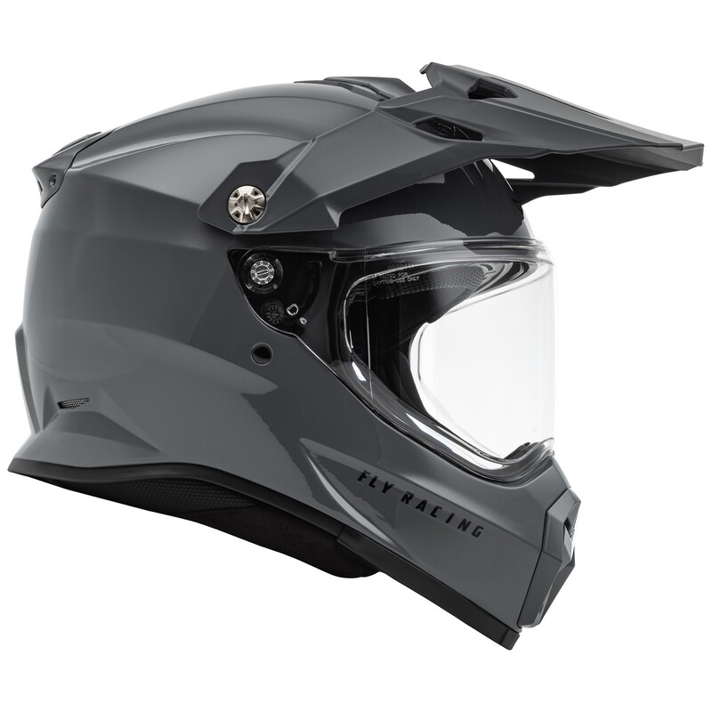 FLY RACING Trekker Solid Helm - Grau