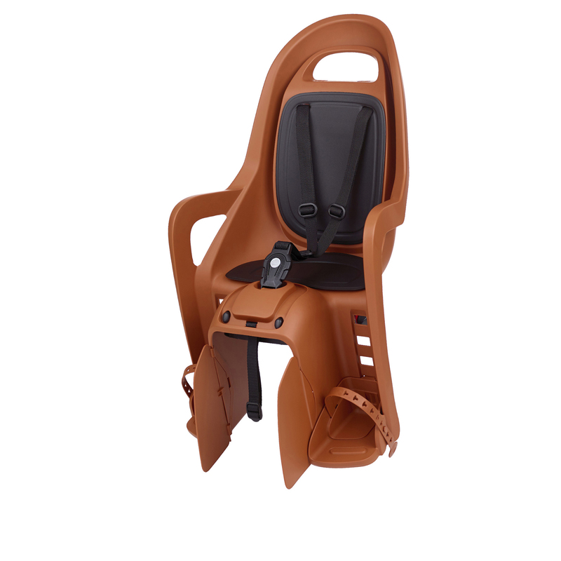 POLISPORT Groovy Maxi CFS Rear Child Bike Seat Carrier Mounting - Caramel Brown/Black