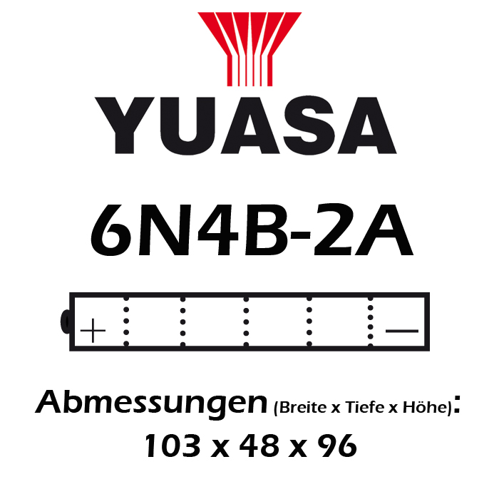 Batterie YUASA 6N4B-2A 4 AH