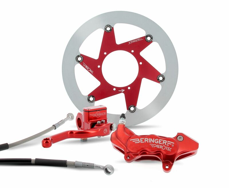 BERINGER Top Race Bremsenkit Rad 17 Bremssattel Aerotec® radial 4 Kolben rot