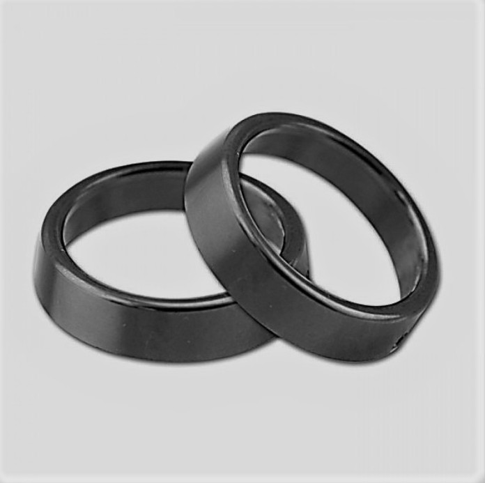 Zierring Alu Blinker Jack schwarz Paar