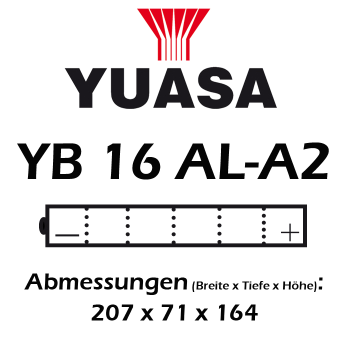 Batterie YUASA YB16AL-A2 16 AH