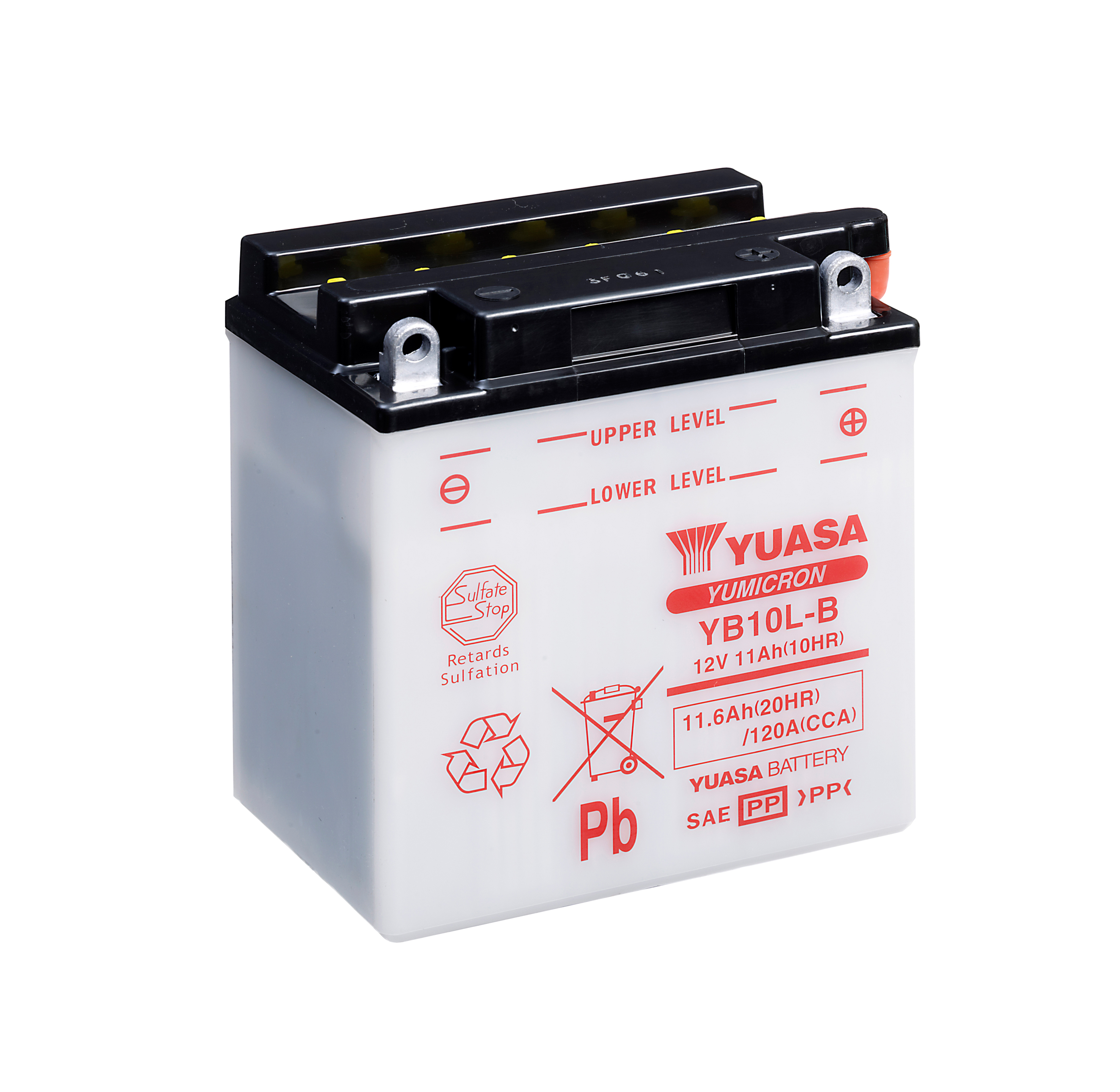 Batterie YUASA YB10L-B (DC) ohne Säure 12V/11AH (10 Std.) [135x90x145] CCA=120A Säurefüllmenge 800 ml
