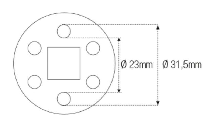 JMP Nutmuttern-Stecknuss für Lenkkopf Innen-Ø 23 mm/Außen-Ø 31,5 mm 6 Haken MV Agusta