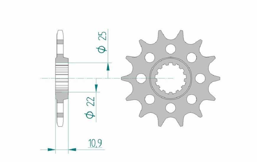 AFAM Standard Stahlritzel vorne 21603 - 520 AFAM Standard Stahlritzel vorne 21603 - 520