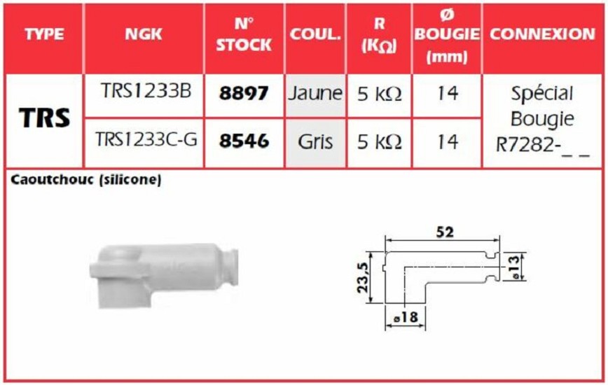 NGK Zündkerzenstecker Gelb - TRS1233B