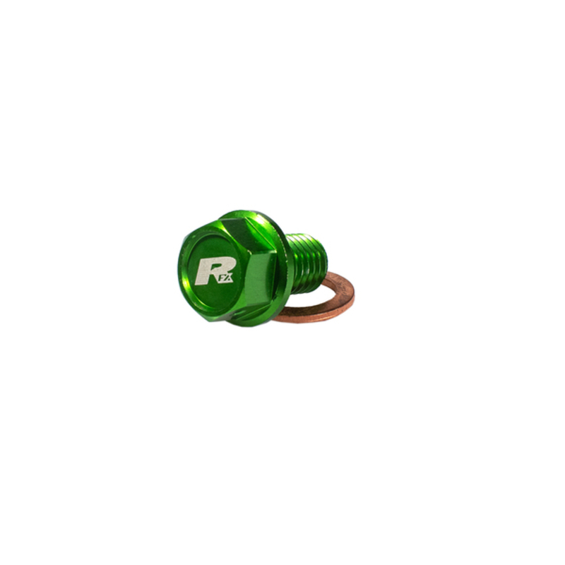 RFX Pro Magnetische Ablassschraube (Grün) [M10 x 22 mm x 1,5] - passend für Kawasaki KXF450/450R
