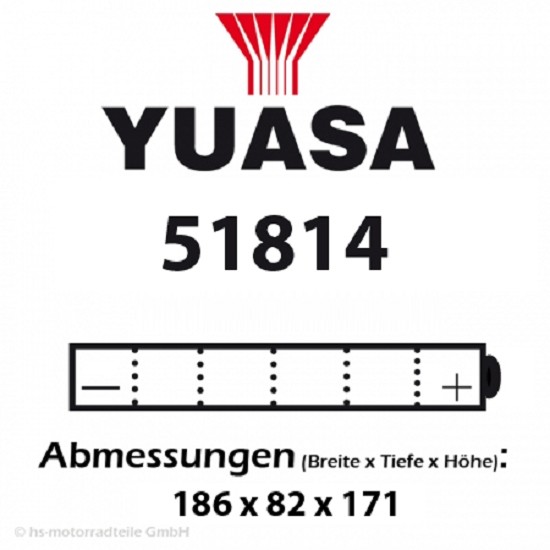 Batterie YUASA 51814 19 AH passend für BMW