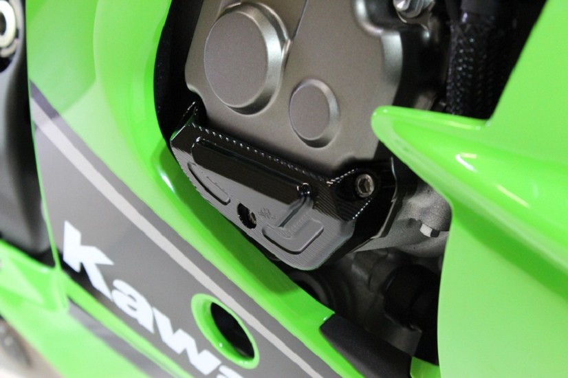 GILLES Rechte Motorschutzprotektor Kurbelgehäuseabdeckung  Schwarz Ninja ZX-10R