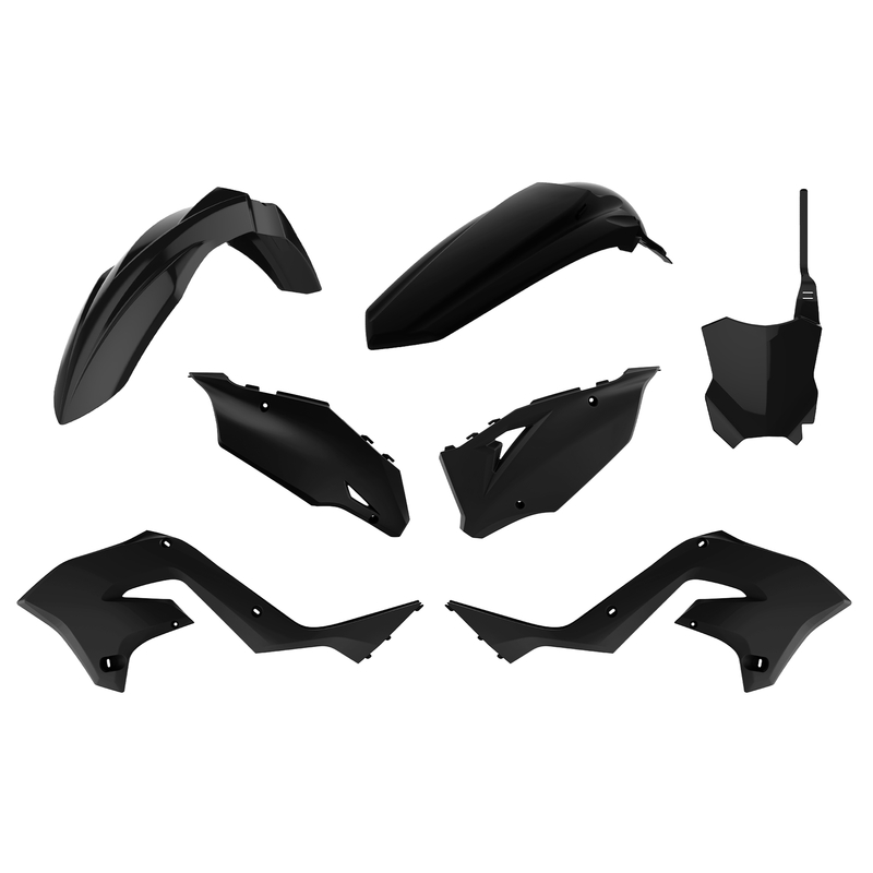 POLISPORT Restyle Plastikbausatz Schwarz passend für Kawasaki KX125/250