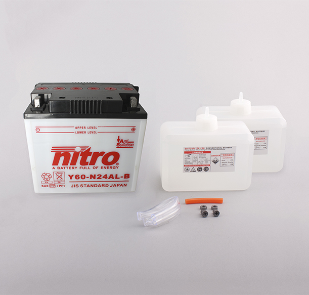 Batterie NITRO N60-N24AL-B (CP) mit Säurepack 12V/28Ah [184x124x170] CCA=280A