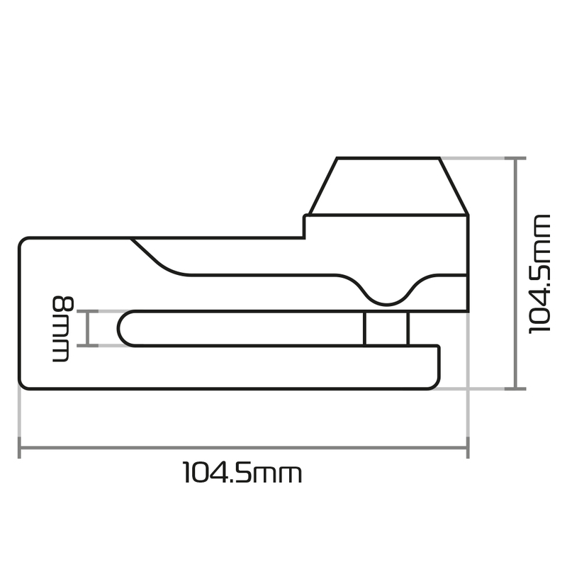 OXFORD Titan ø10mm Bremsscheibenschloss - Schwarz