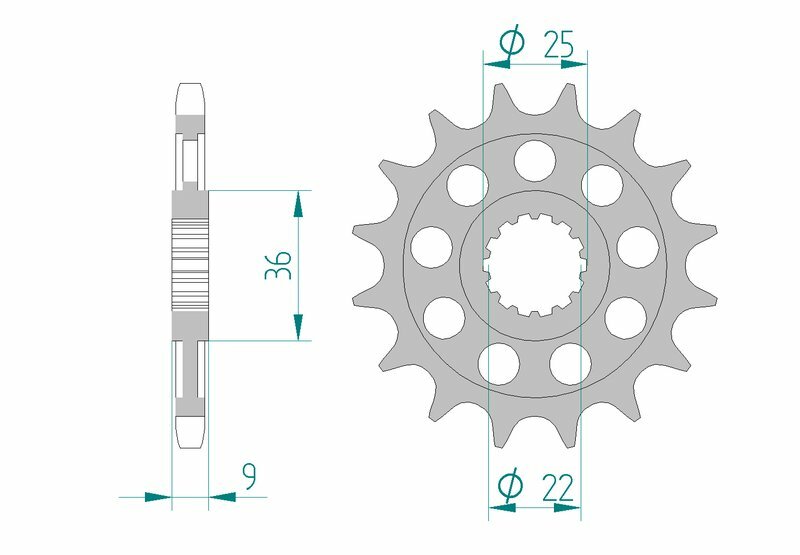 AFAM Standard Stahlritzel vorne 94900 - 525