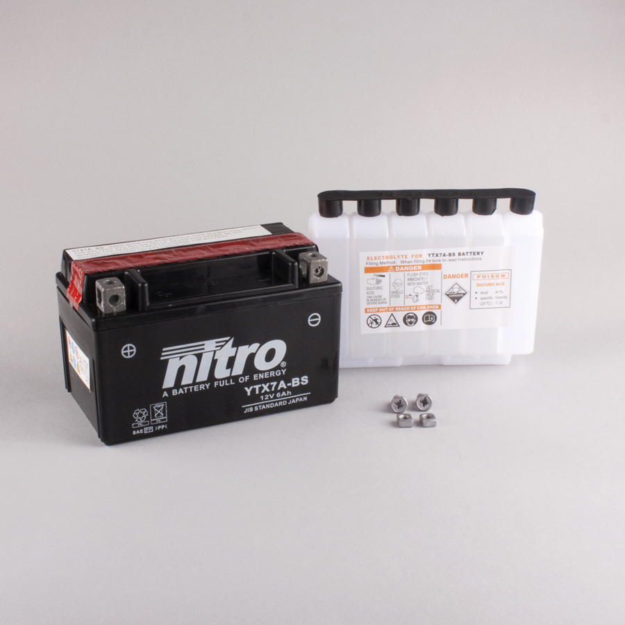 Batterie NITRO NTX7A-BS (CP) mit Säurepack 12V/6Ah [150x87x94] CCA=105A