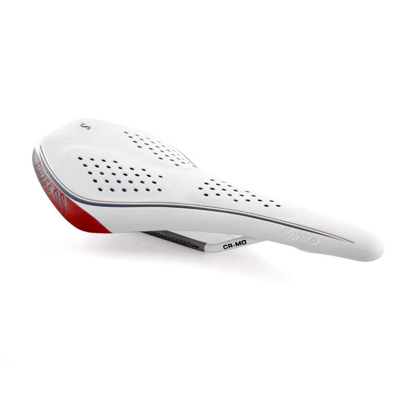 VELO Bicycle Saddle Miles Rails Cr-Mo Female White VELO Bicycle Saddle Miles Rails Cr-Mo Female White