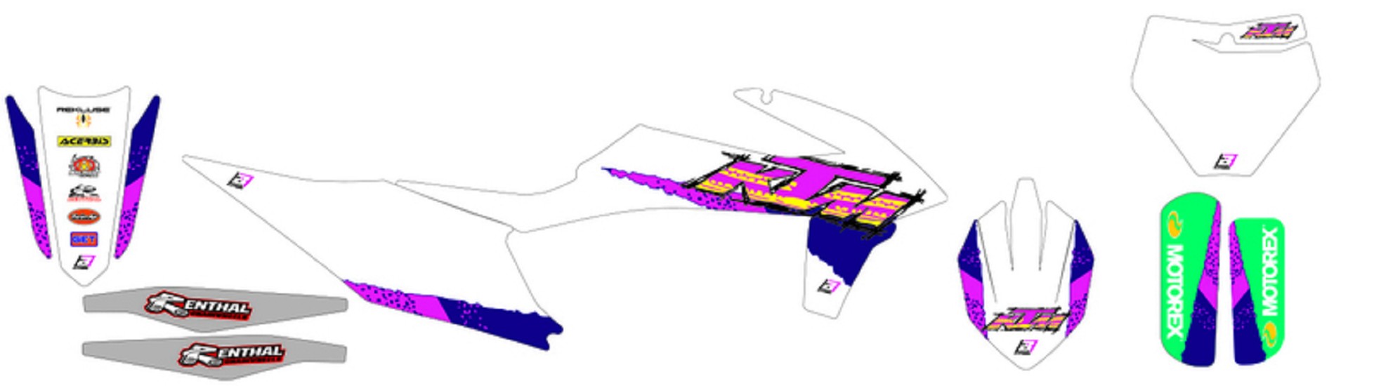 BLACKBIRD Retro Complete Graphic Kit - passend für KTM EXC/SX-SXF