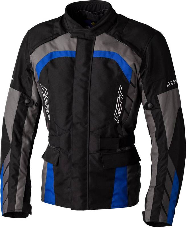 RST Alpha 5 CE Textil-Jacke - Schwarz/Blau Größe S RST Alpha 5 CE Textil-Jacke - Schwarz/Blau Größe M