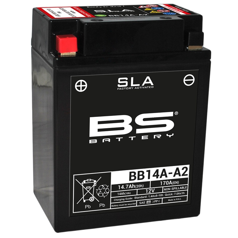 BS BATTERY SLA Wartungsfreie Batterie Werkseitig aktiviert - BB14A-A2 BS BATTERY SLA Wartungsfreie Batterie Werkseitig aktiviert - BB14A-A2