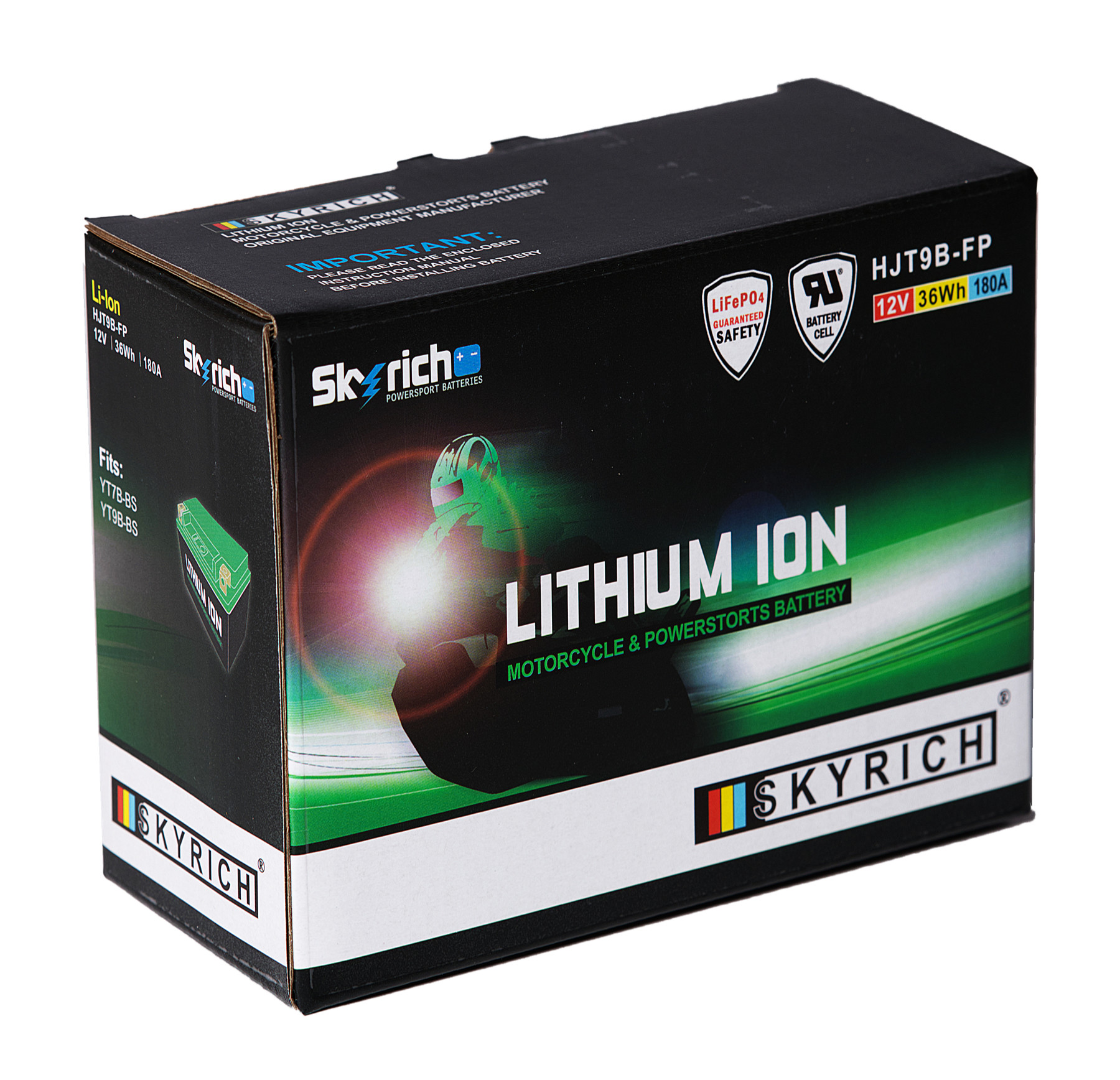 Batterie SKYRICH HJT9B-FP [150x65x92] 12,8V/3AH (10 Std.), 36 Wh, CCA: 180