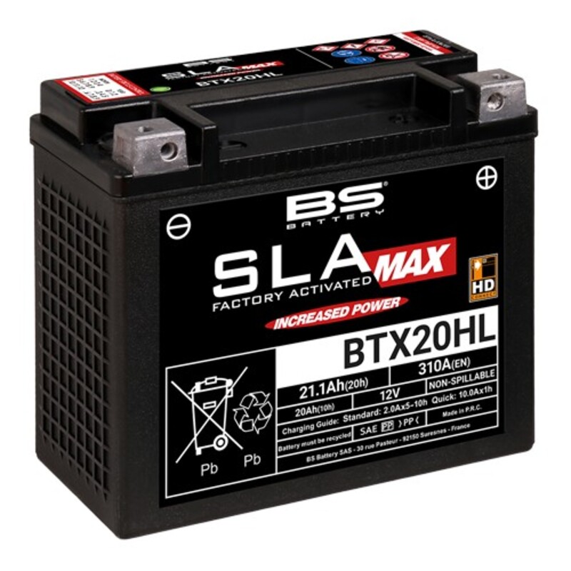 BS BATTERY SLA Max Wartungsfreie Batterie Werkseitig aktiviert - BTX20HL