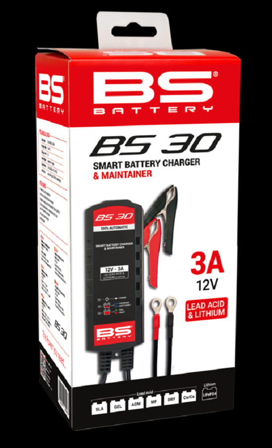 BS BATTERY BS30 Intelligentes Batterie-Ladegerät - 12V 3A