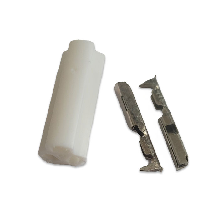 2er Stecker weiblich weiss