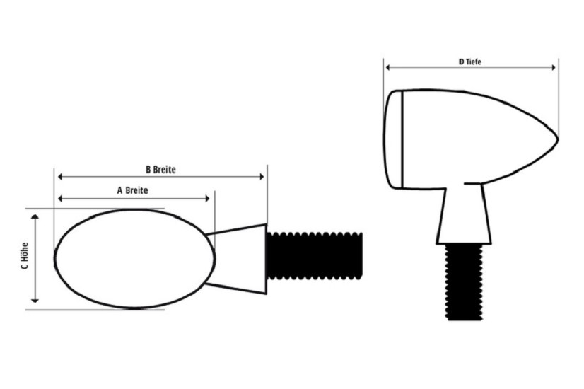 HIGHSIDER LED-Rücklicht Micro-Bullet, getönt