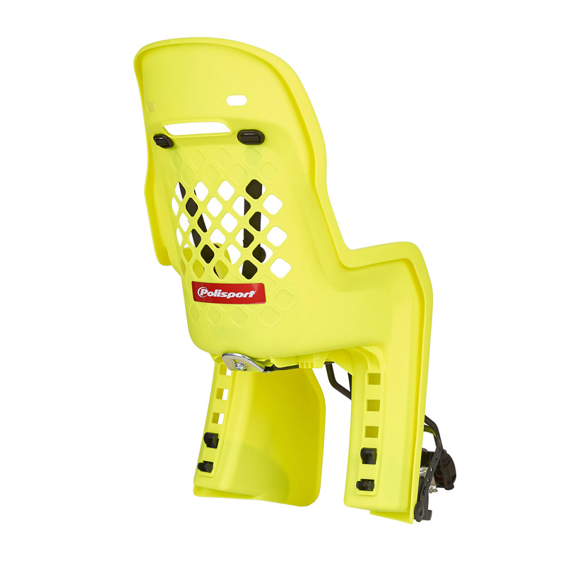 POLISPORT Joy FF 29 Rear Child Bike Seat Frame Mounting - Neon Yellow/Dark Gray