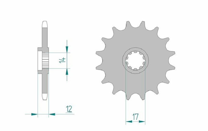 AFAM Standard Stahlritzel vorne 58102 - 420 AFAM Standard Stahlritzel vorne 58102 - 420