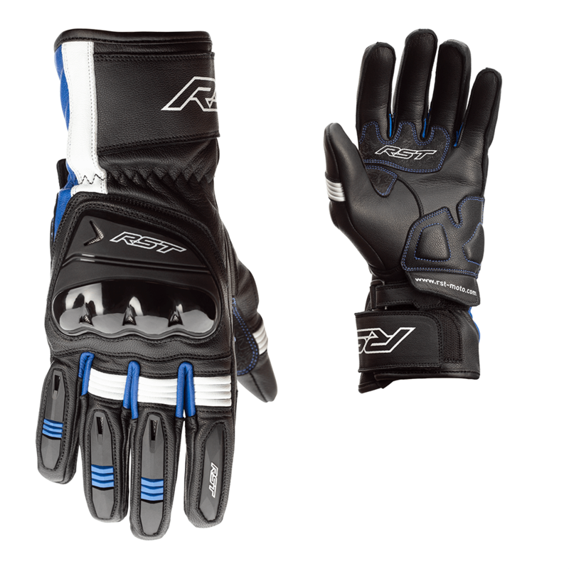 RST Pilot CE Handschuhe - Schwarz/Blau/Weiß Größe 10