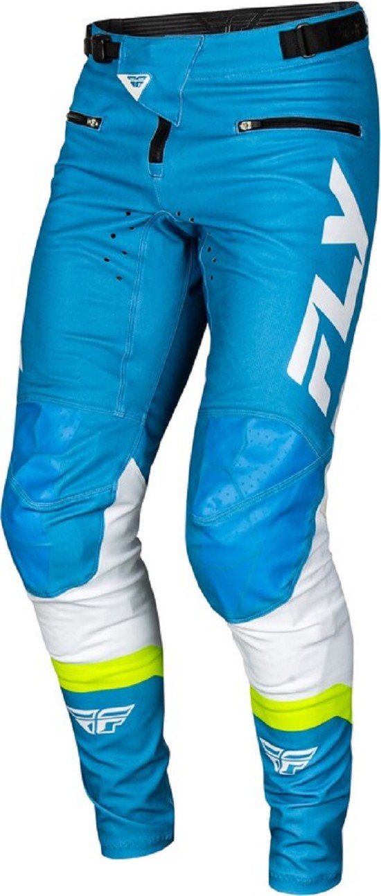 FLY RACING Rayce Jugend Fahrradhose - Blau/Weiß/Limettengrün
