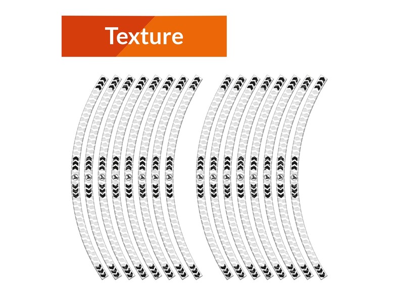 ALGIS Texture RIM Stickers Arrows - White ALGIS Texture RIM Stickers Arrows - White