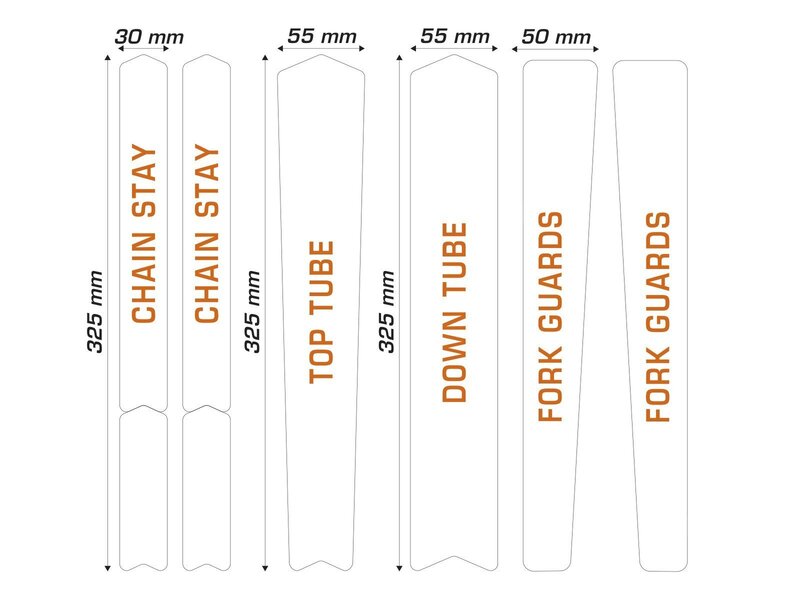 ALGIS Gloss Frame Guards Kit Road Line - White ALGIS Opaque Frame Guards Kit Road Line - White