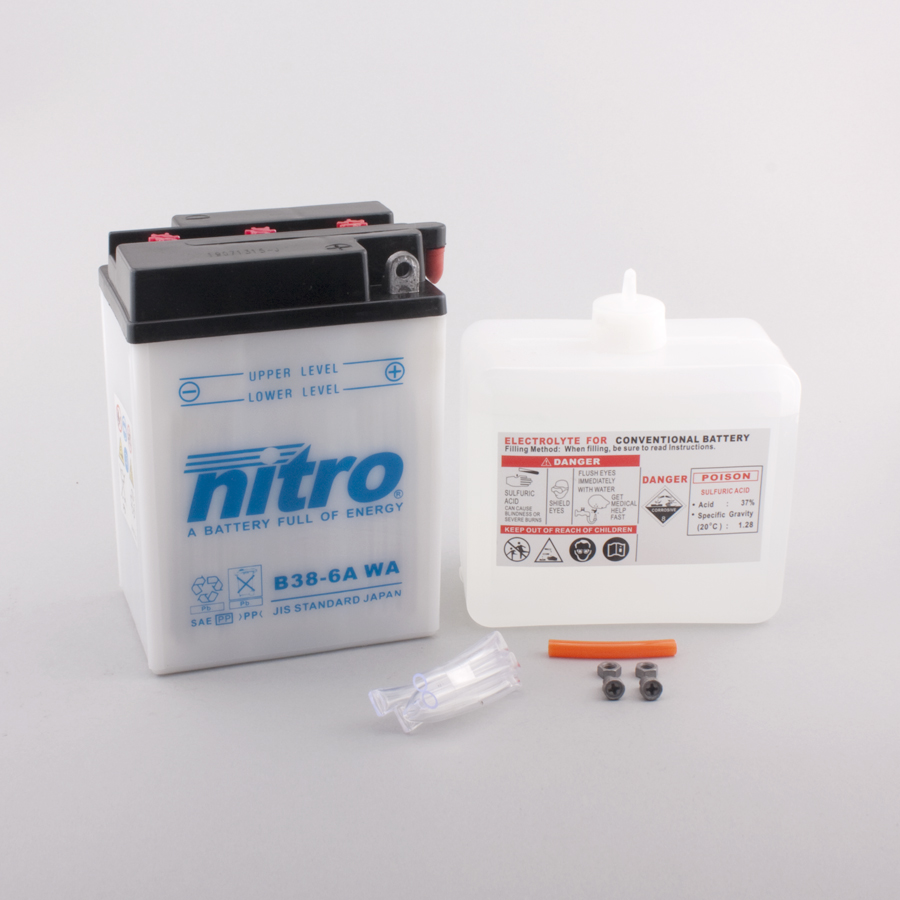 Batterie NITRO B38-6A (CP) mit Säurepack 6V/13Ah [119x83x161]