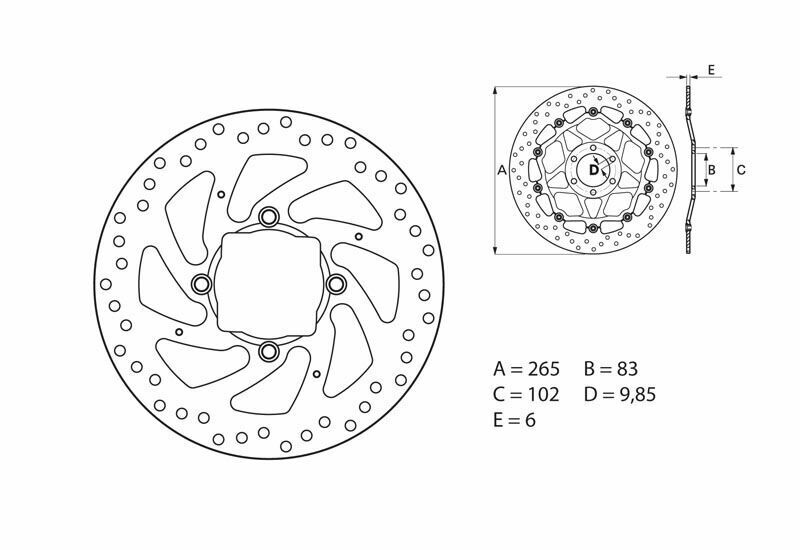 BREMBO Serie Oro rund starr Bremsscheibe BREMBO Serie Oro rund starr Bremsscheibe