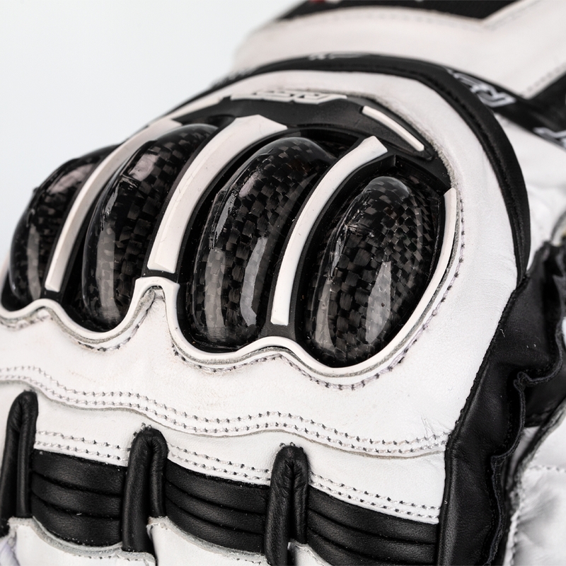 RST TracTech Evo 4 Leder Handschuhe - Weiß/Schwarz