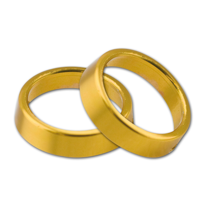 Zierring Alu Blinker Jack gold Paar