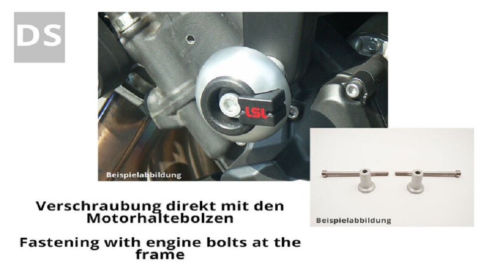 LSL Crash-Pad-Anbaukit passend für DUCATI S4, S4R, S2R LSL Crash-Pad-Anbaukit passend für Suzuki GSXR1000 2007
