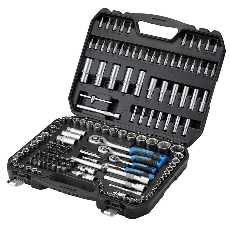 DRAPER HI-TORQ® Metrischer Steckschlüssel- und Bit-Satz 1/4„, 3/8“ und 1/2“, Quadratzoll. (188 Teile)