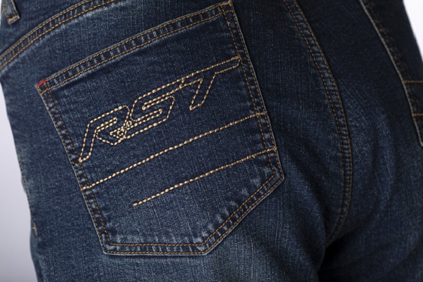 RST Verstärkte Textil-Hose 2 CE, gerades Bein - Midnight Blue Denim Größe S Langes Bein