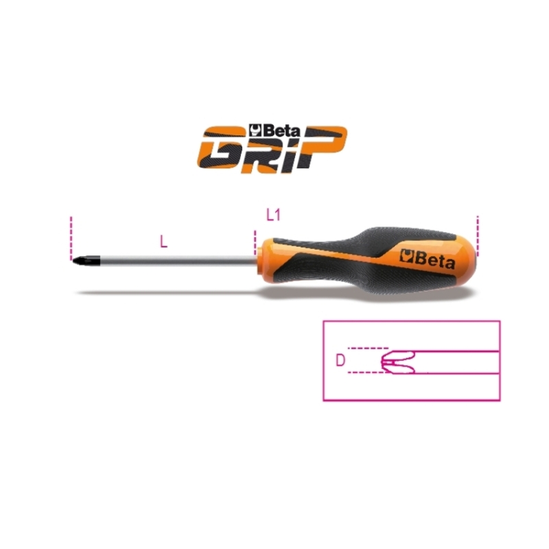 BETA Schraubendreher für Phillips® Kreuzschlitzschrauben 8X150