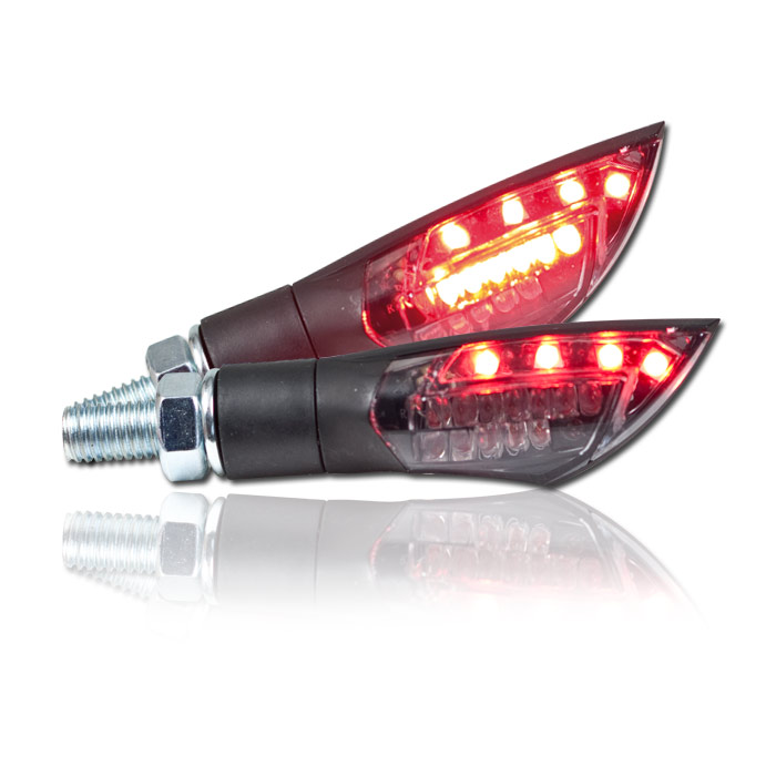 LED-Blinker Rücklichtkombi Dual schwarz