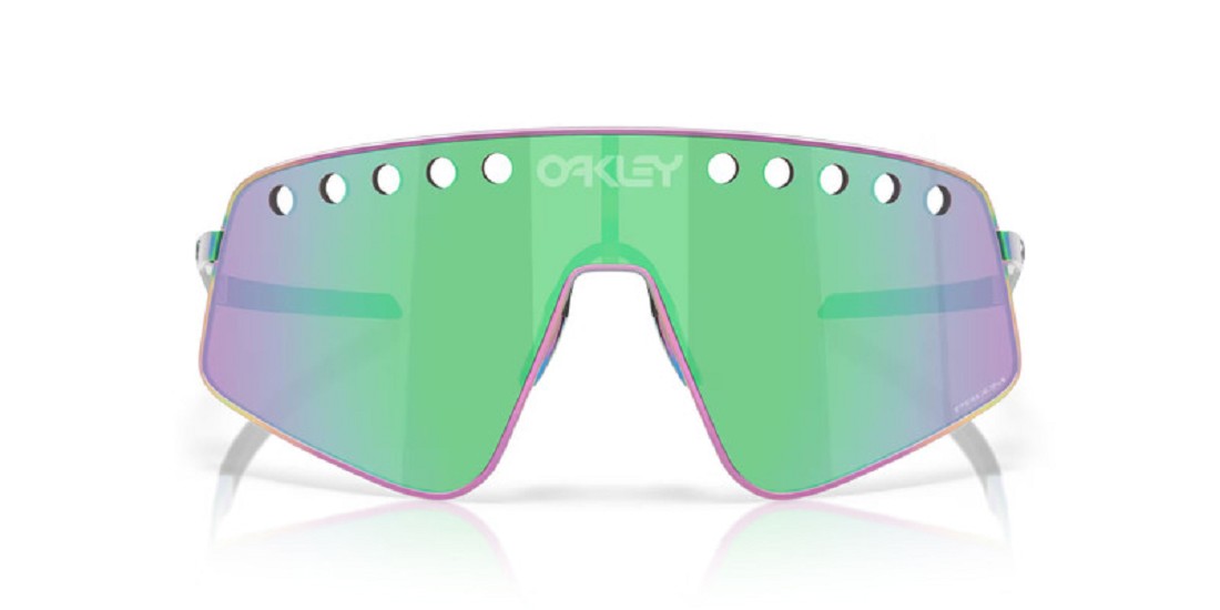 OAKLEY Sutro TI Sweep Sunglasses - Polished Oil Slick Prizm Road Jade Lens