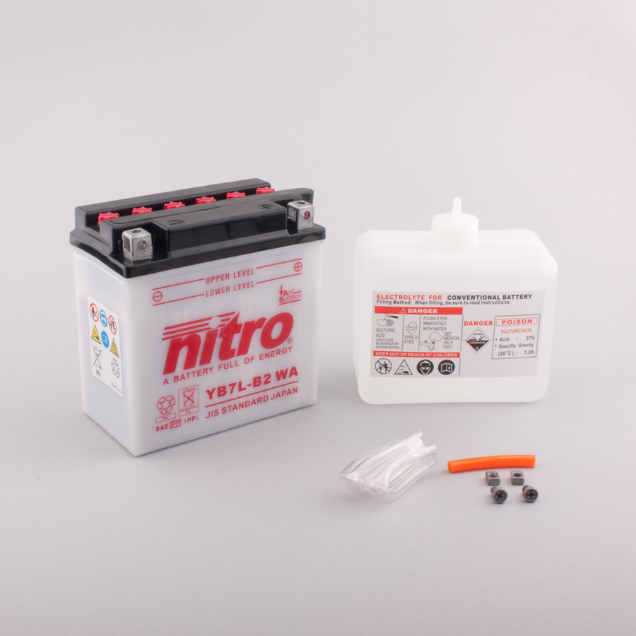 Batterie NITRO NB7L-B2 (CP) mit Säurepack 12V/8Ah [135x75x133] CCA=124A