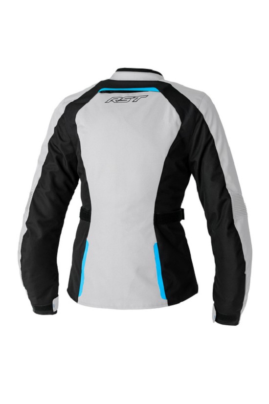 RST Ladies Ava CE Textil-Jacke - Silver/Schwarz/Blue Size XS