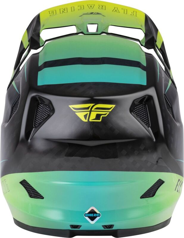 FLY RACING Werx-R Helmet Hi-Vis/Teal Carbon LG