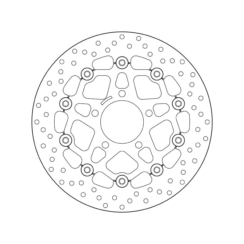 BREMBO Serie Oro rund schwimmend Bremsscheibe