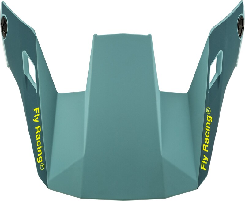 FLY RACING Rayce Fahrradhelmschirm - Mattblau Stone/Hi-Vis