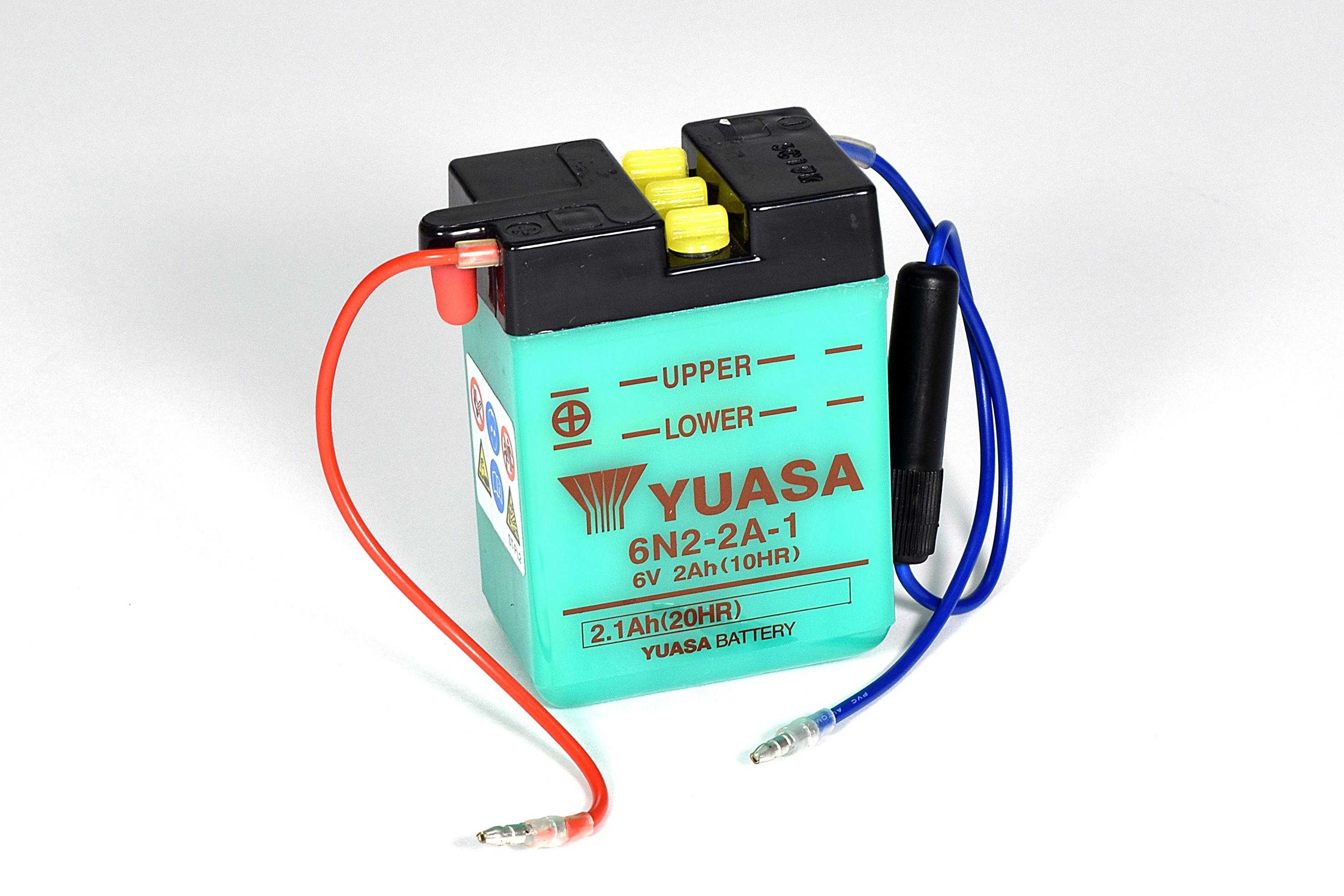 Batterie YUASA 6N2-2A-1 (DC) ohne Säure 6V/2AH (10 Std.) [70x47x96] Säurefüllmenge 100 ml