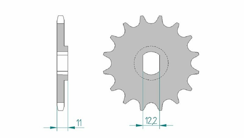 AFAM Standard Stahlritzel vorne 55201 - 428 AFAM Standard Stahlritzel vorne 55201 - 428